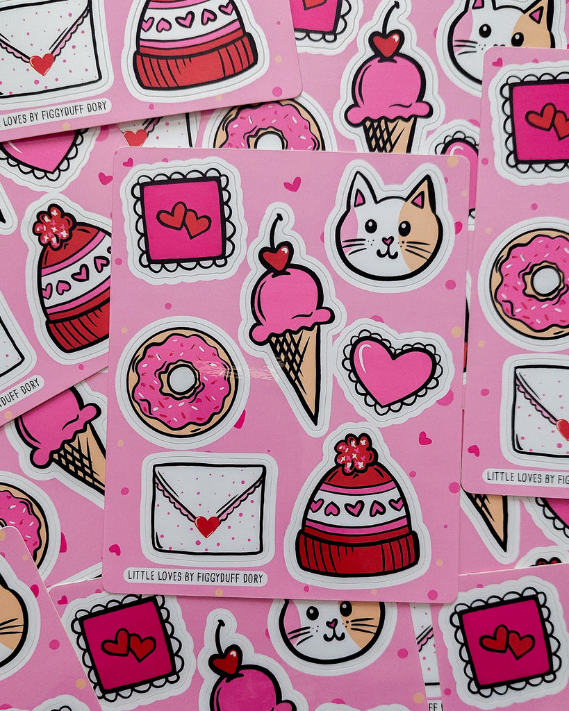 Hot Pink Things Sticker for Sale by LilGreyDoodles