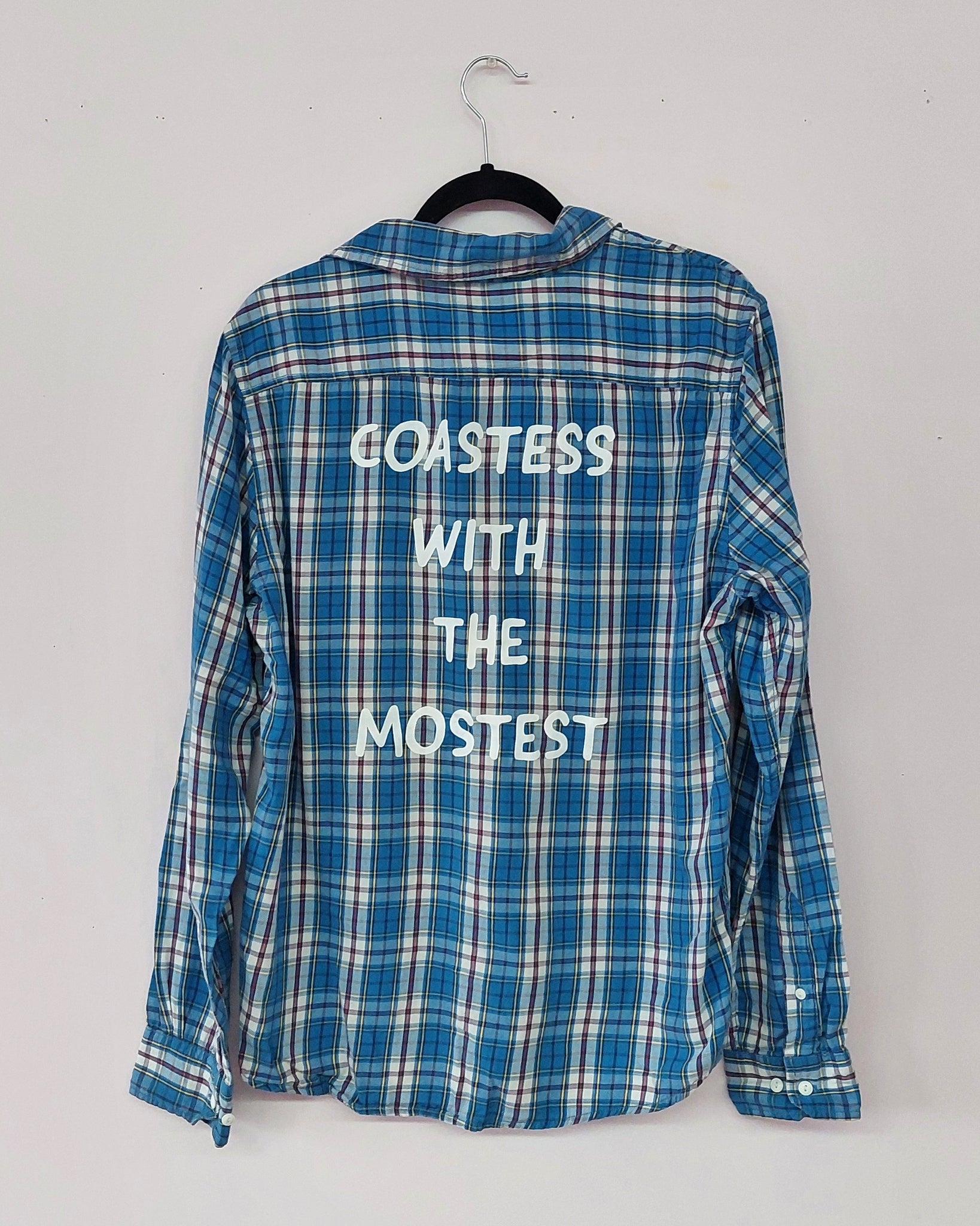 Upcycled Coastess Plaid BLUE/WHITE Unisex M