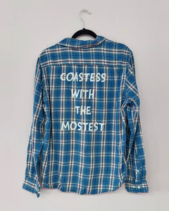 Upcycled Coastess Plaid BLUE/WHITE Unisex M