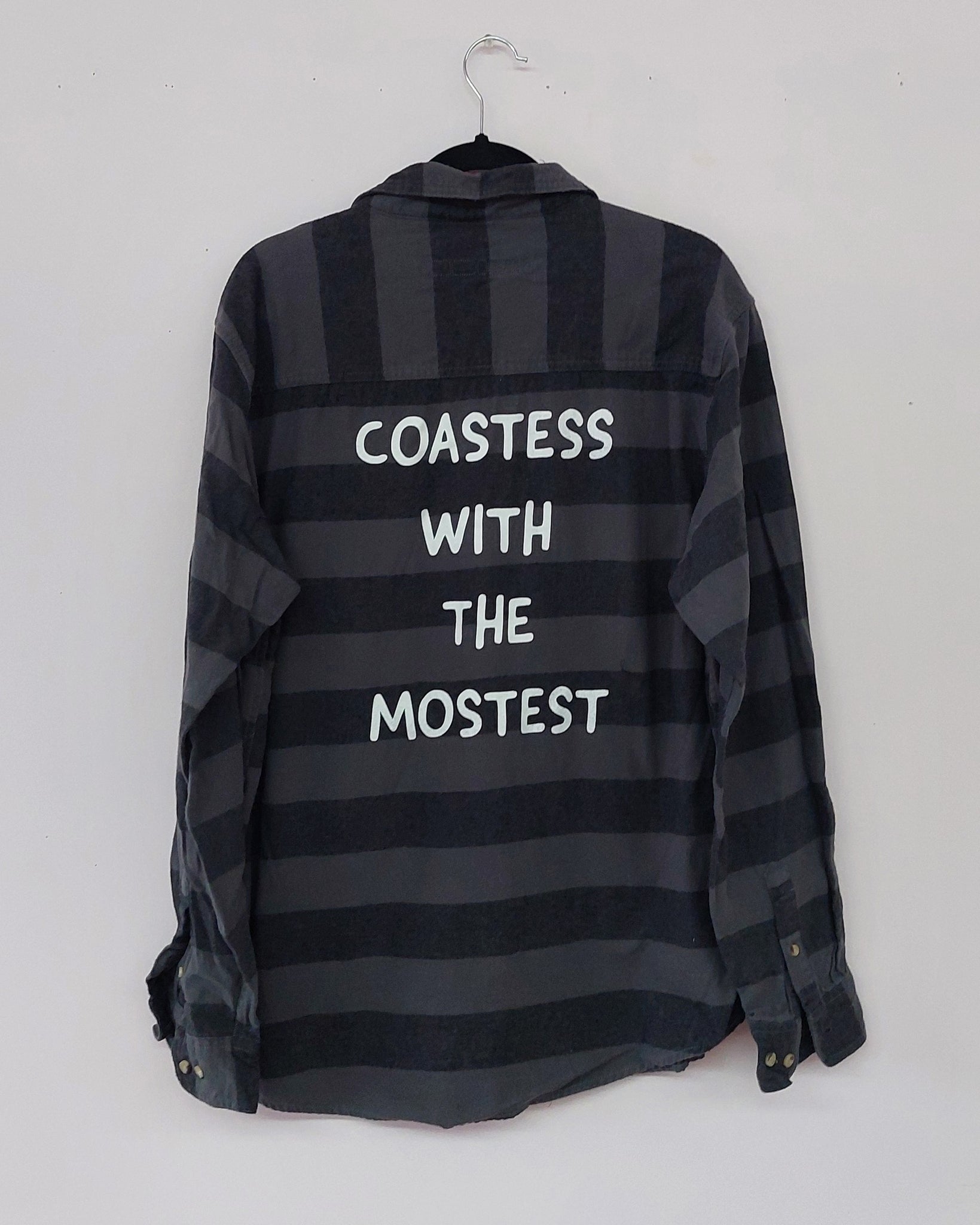 Upcycled Coastess Plaid GREY STRIPE Unisex L