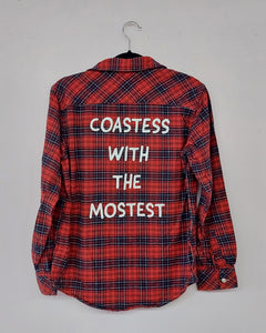 Upcycled Coastess Plaid RED/NAVY Unisex S